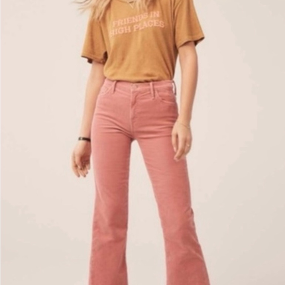 MOTHER cropped pink cords 27
